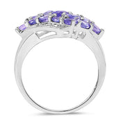 Bids.com 1.85 Carat Genuine Tanzanite .925 Sterling Silver Ring Rings