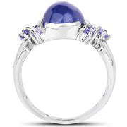 Bids.com 3.76 Carat Genuine Tanzanite .925 Sterling Silver Ring Rings