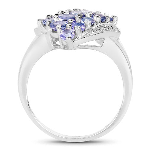 Bids.com 1.85 Carat Genuine Tanzanite .925 Sterling Silver Ring Rings