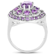 Bids.com 2.67 Carat Genuine Amethyst .925 Sterling Silver Ring Rings