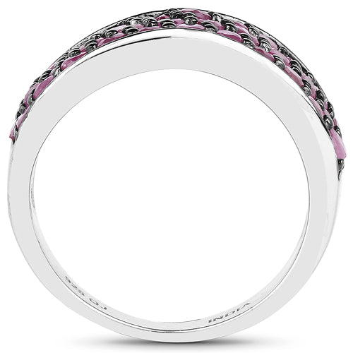 Bids.com 2.33 Carat Genuine Ruby .925 Sterling Silver Ring Rings