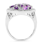 Bids.com 2.76 Carat Genuine Amethyst .925 Sterling Silver Ring Rings