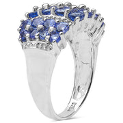 Bids.com 2.06 Carat Genuine Tanzanite .925 Sterling Silver Ring Rings
