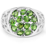 Bids.com 2.21 Carat Genuine Chrome Diopside .925 Sterling Silver Ring Rings