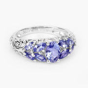 Bids.com 1.63 Carat Genuine Tanzanite .925 Sterling Silver Ring Rings