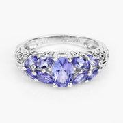 Bids.com 1.63 Carat Genuine Tanzanite .925 Sterling Silver Ring Rings