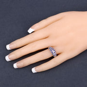 Bids.com 1.63 Carat Genuine Tanzanite .925 Sterling Silver Ring Rings