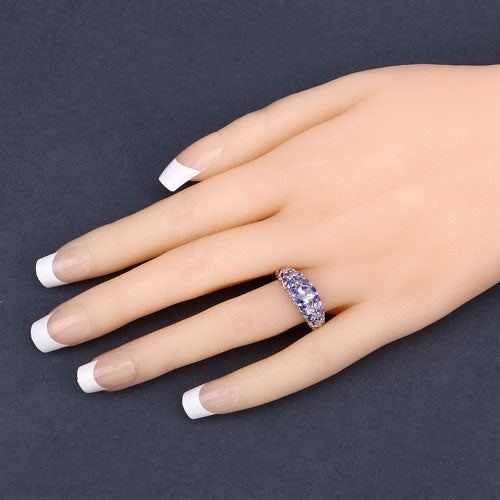 Bids.com 1.63 Carat Genuine Tanzanite .925 Sterling Silver Ring Rings