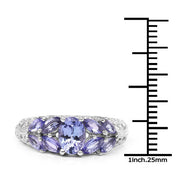 Bids.com 1.63 Carat Genuine Tanzanite .925 Sterling Silver Ring Rings