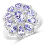 Bids.com 1.84 Carat Genuine Tanzanite .925 Sterling Silver Ring Rings