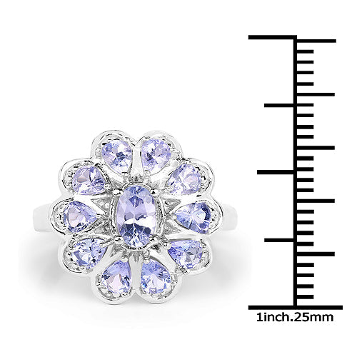 Bids.com 1.84 Carat Genuine Tanzanite .925 Sterling Silver Ring Rings