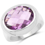 Bids.com 8.25 Carat Genuine Amethyst .925 Sterling Silver Ring Rings