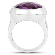 Bids.com 8.25 Carat Genuine Amethyst .925 Sterling Silver Ring Rings