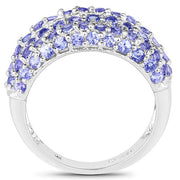 Bids.com 2.47 Carat Genuine Tanzanite .925 Sterling Silver Ring Rings