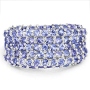 Bids.com 2.47 Carat Genuine Tanzanite .925 Sterling Silver Ring Rings