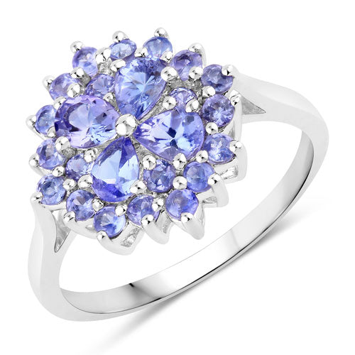 Bids.com 1.16 Carat Genuine Tanzanite .925 Sterling Silver Ring Rings