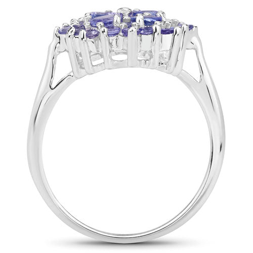 Bids.com 1.16 Carat Genuine Tanzanite .925 Sterling Silver Ring Rings