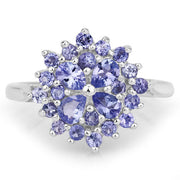 Bids.com 1.16 Carat Genuine Tanzanite .925 Sterling Silver Ring Rings