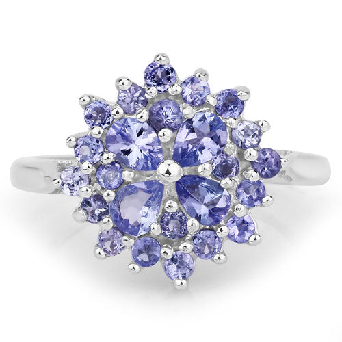 Bids.com 1.16 Carat Genuine Tanzanite .925 Sterling Silver Ring Rings