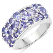Bids.com 2.52 Carat Genuine Tanzanite .925 Sterling Silver Ring Rings