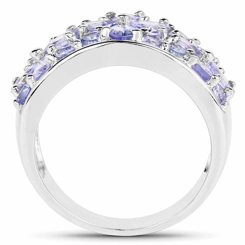 Bids.com 2.52 Carat Genuine Tanzanite .925 Sterling Silver Ring Rings