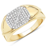 Bids.com 0.24 Carat Genuine White Diamond .925 Sterling Silver Ring Rings