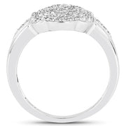 Bids.com 14K Yellow Gold Plated 0.29 Carat Genuine White Diamond .925 Sterling Silver Ring Rings