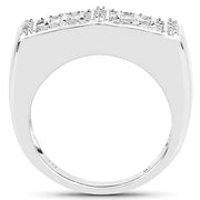 Bids.com 14K Yellow Gold Plated 0.19 Carat Genuine White Diamond .925 Sterling Silver Ring Rings