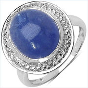 Bids.com 7.10 Carat Genuine Tanzanite .925 Sterling Silver Ring Rings