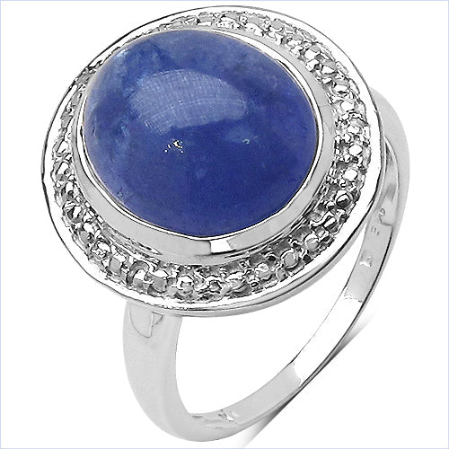 Bids.com 7.10 Carat Genuine Tanzanite .925 Sterling Silver Ring Rings
