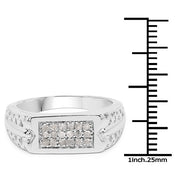 Bids.com 0.27 Carat Genuine White Diamond .925 Sterling Silver Ring Rings
