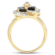 Bids.com 1.76 Carat Genuine London Blue Topaz and White Topaz .925 Sterling Silver Ring Rings
