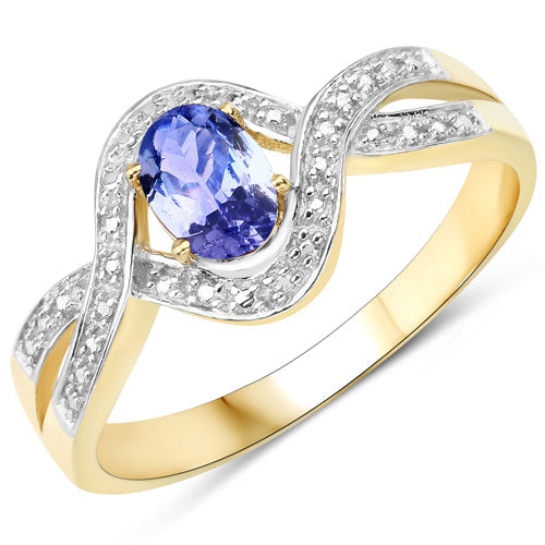 Bids.com 0.75 Carat Genuine Tanzanite .925 Sterling Silver Ring Rings