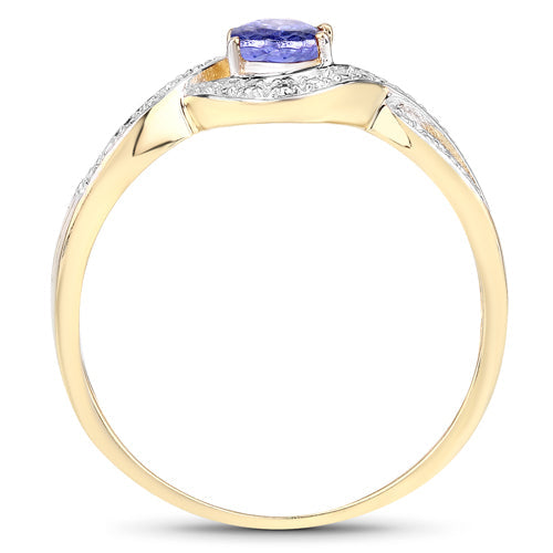 Bids.com 0.75 Carat Genuine Tanzanite .925 Sterling Silver Ring Rings