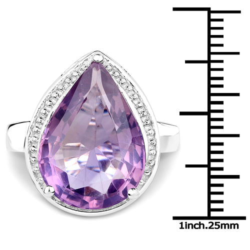 Bids.com 9.00 Carat Genuine Amethyst .925 Sterling Silver Ring Rings