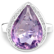 Bids.com 9.00 Carat Genuine Amethyst .925 Sterling Silver Ring Rings