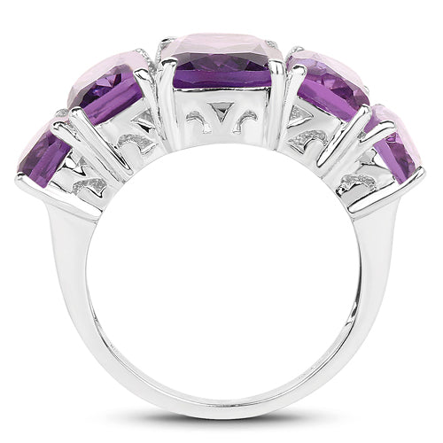 Bids.com 11.10 Carat Genuine Amethyst .925 Sterling Silver Ring Rings