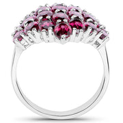 Bids.com 11.50 Carat Genuine Rhodolite .925 Sterling Silver Ring Rings
