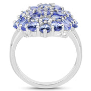 Bids.com 4.62 Carat Genuine Tanzanite .925 Sterling Silver Ring Rings
