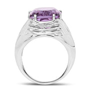 Bids.com 10.02 Carat Genuine Amethyst .925 Sterling Silver Ring Rings