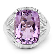 Bids.com 10.02 Carat Genuine Amethyst .925 Sterling Silver Ring Rings