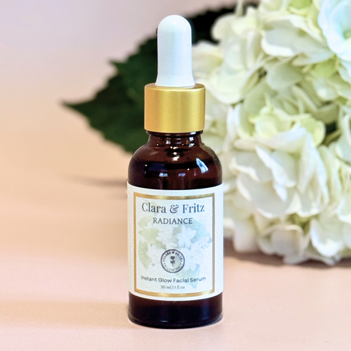 Clara & Fritz Tallow Shop Radiance Instant Glow Facial Serum with Botanical Vitamin C Serum or Oil