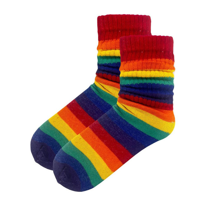 Threddies Rainbow Stripe Slouch Socks