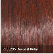 VIP Extensions Raquel Welch Flash Forward Layered Mid-Length Textured Wig by Hairuwear, Average Cap Size, RL33/35 Deepest Ruby Synthetic Wig