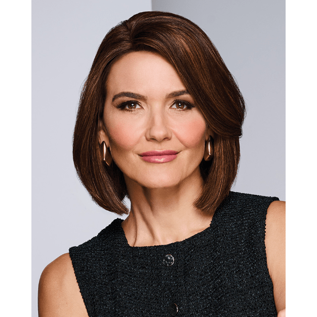 VIP Extensions Raquel Welch Longing for London Luxurious Mid-Length Bob Cut Wig, Black Label Human Hair Collection by Hairuwear, Average Cap Wig