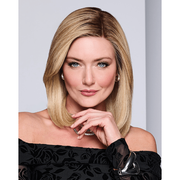 VIP Extensions Raquel Welch Midnight in Paris Luxurious Mid-Length Layered Wig, Black Label Human Hair Collection by Hairuwear, Average Cap, Rh10/20SS Shaded Buttered Walnut Wig