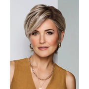 VIP Extensions Raquel Welch Sheer Luxury Collection, Posh Premier Short Boycut Wig with Feather Lite Fiber Luxlite Cap Ll, Average, RL14/22 Pale Gold Wheat Synthetic Wig