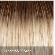 VIP Extensions Raquel Welch Take A Bow Chin Length Layered Wig with Hand Tied Base by Hairuwear, Petite Average Cap, RL1621SS Shaded Sand Synthetic Wig
