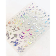 Lunautics Rave Day Silver Holographic Face Decal Stickers Face Decal