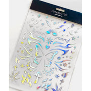 Lunautics Rave Day Silver Holographic Face Decal Stickers Face Decal